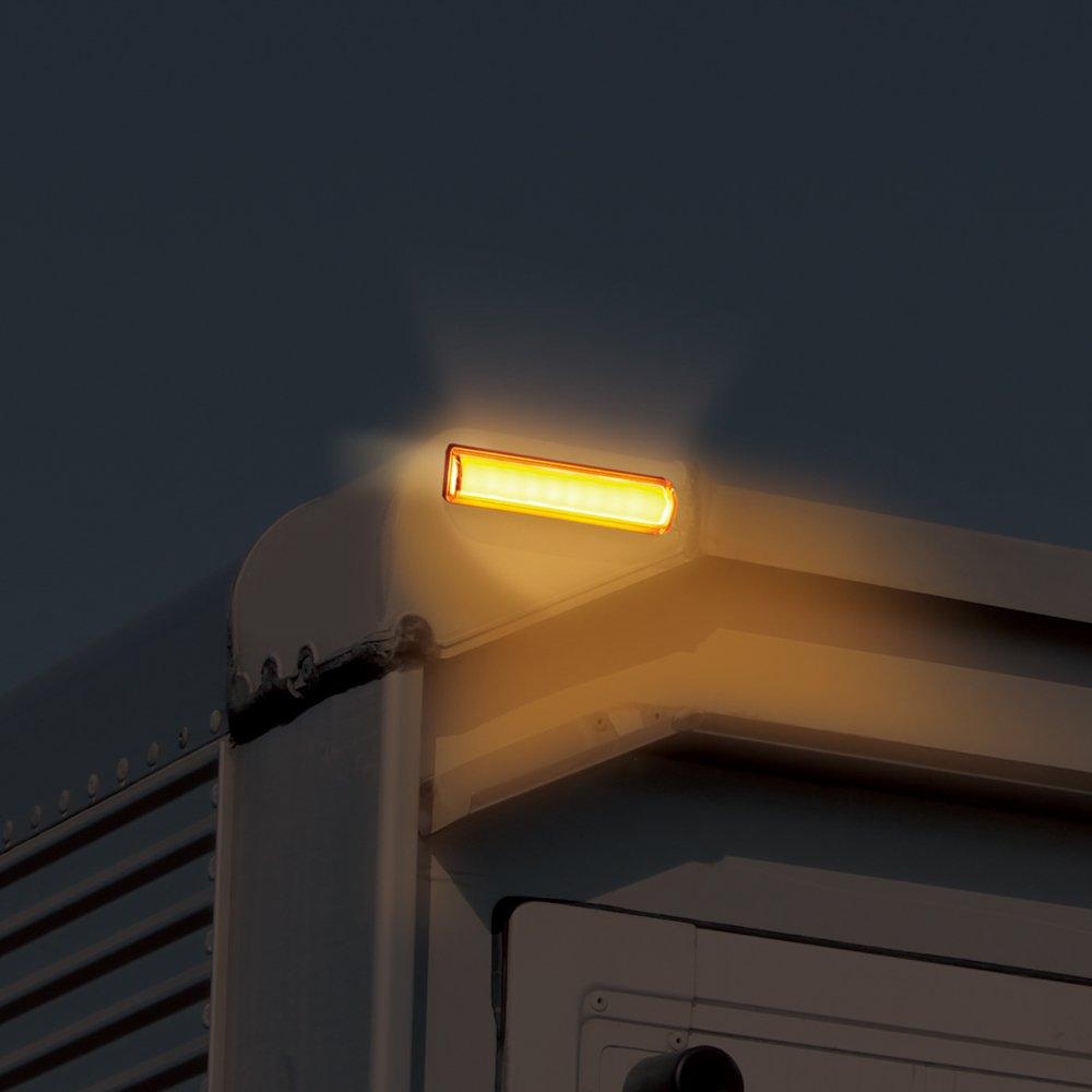 Tsuchiya Yac Car Interior Compatible LED Flashing Height Accessories, 12/24V Light, Amber, CE-426