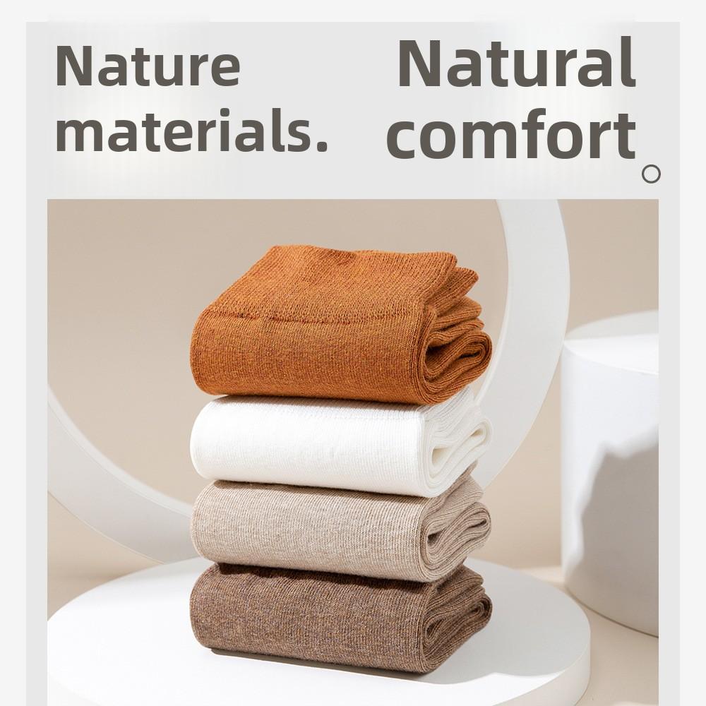 5 Pairs of Men Spring and Autumn Pure Cotton Leisure Sports Socks Absorb Sweat Breathable Tube Socks