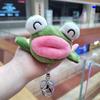 Dolls Backpack Pendant Car Key Ring Big Mouth Frog Doll Stuffed Toys Plush Keyring Plush Keychain