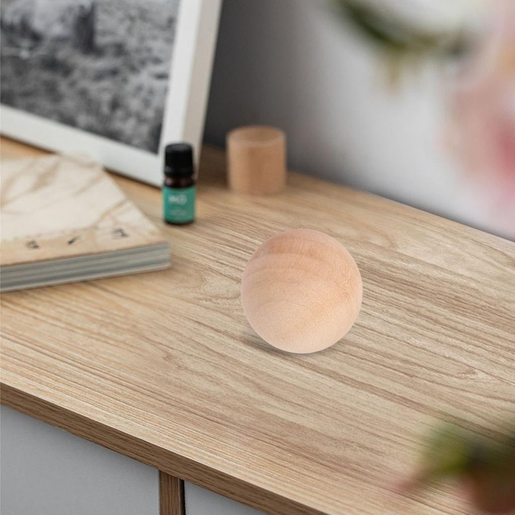 Bitmemiş Ahşap El Sanatları Topları 30mm 60mm Çap Doğal Ahşap Kendin Yap Projeleri