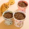 Ceramic Cat Bowl Anti Tipping Dog Food Feeding Basin Pet Drinking Feeder  Neck Protection