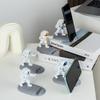 Light Luxury Minimalist Kung Fu Astronaut Ornament Astronaut Mobile Phone Holder Chasing Drama