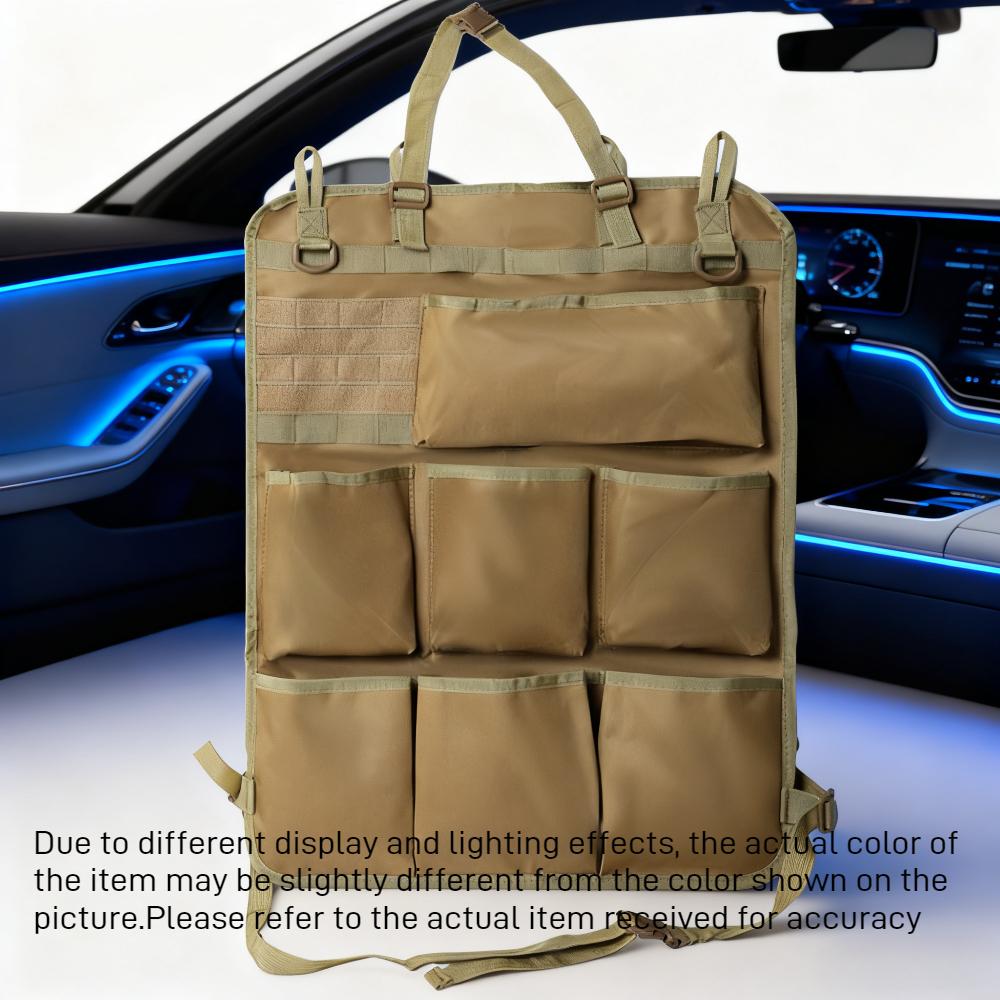 Tactical Car Seat Back Storage Bag Multi-functional Tool Storage Bag Automotive Equipment Seat Organizer