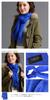 [Cashmee] 33 Basic Wave 100% Cashmere Muffler Scarf, Royal Blue (D3755)