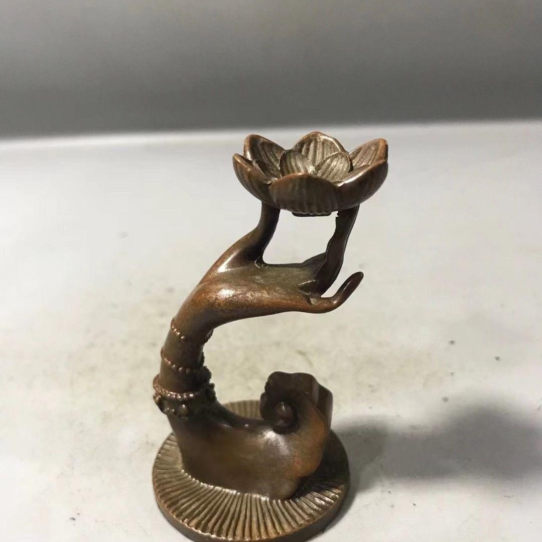 Ксианьци Бронзовый Буддийский Сандаловый Лотос Башня для благовоний Украшение No