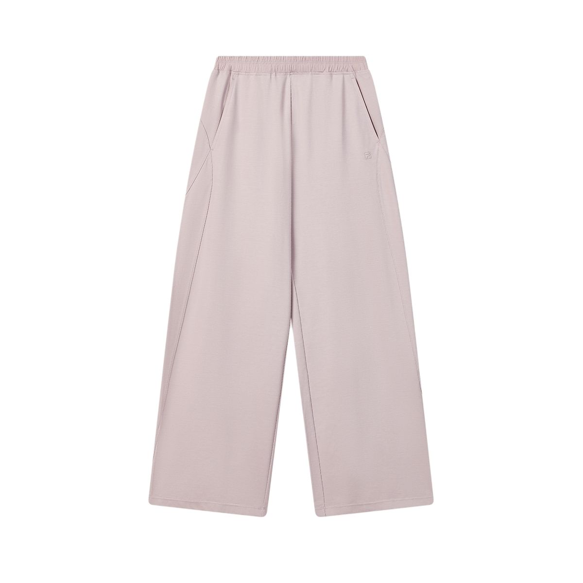 FILA Comfortable Knitted Mid-Stretch Casual Pants Women bottoms White F11W623602F-PK M