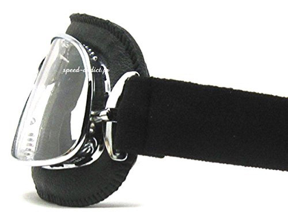nannini Biker GOGGLE BLACK/CHROME × ANTI FOG CLEAR