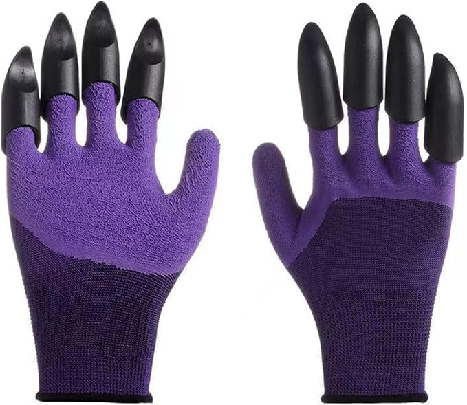 

Garden Gloves for Women Men In Yard Work Garden Gloves with Claws, Easy Planting and Digging, Hand Protection and Easy To Use фиолетовый