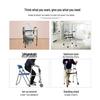 Aluminum Alloy Rollator Walker with Wheels, Seat, and Arm Support – Four-Legged Mobility Aid.