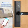 WiFi Touch Screen Fingerprint Password IC Card Smart Door Lock with Mechanical Key for Tuya