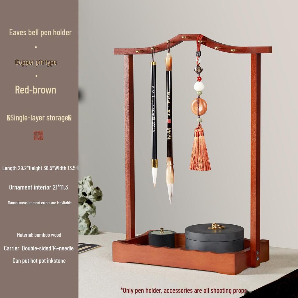 Solid Wood Calligraphy Brush Stand: Multifunctional Brush Holder for Beginners