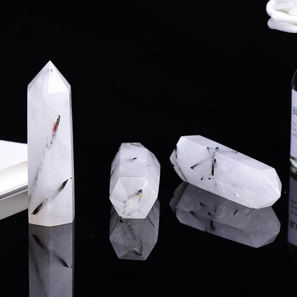 Unique Natural Black Tourmaline Crystal Obelisk Quartz Point Healing Decor Perfect For Spiritual Growth