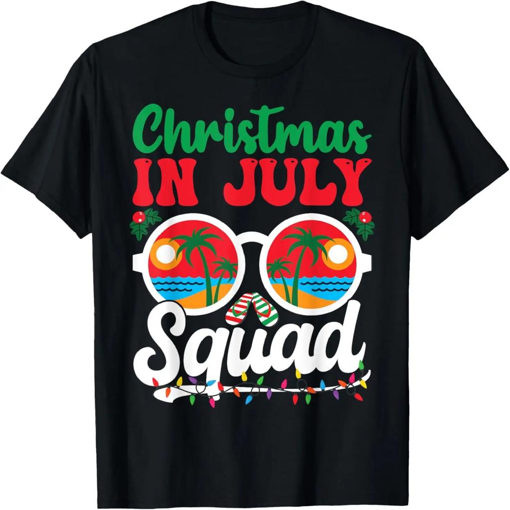 Christmas In July Squad Shirt Family Beach Vacation Summer T-Shirt