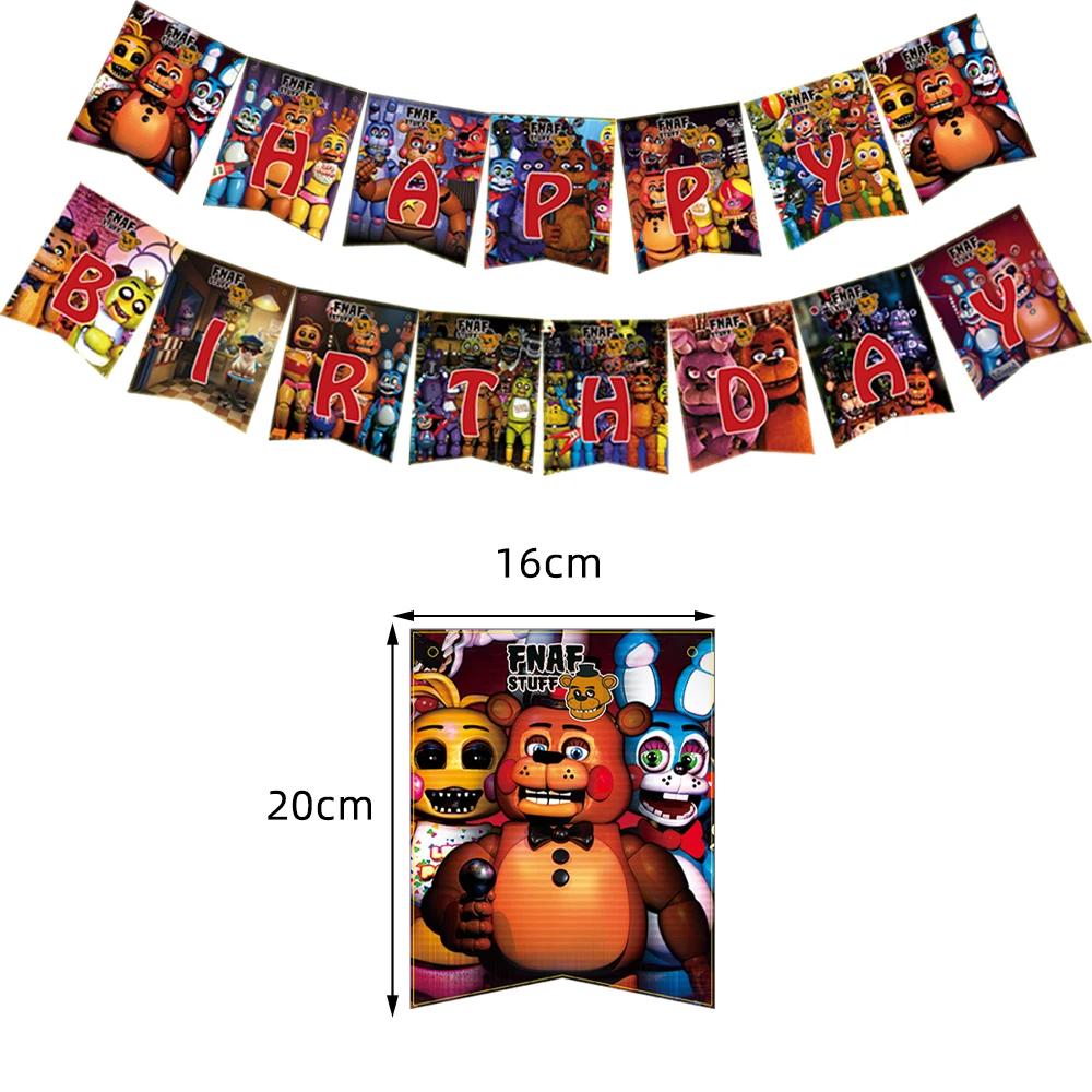 Neltoned Birthday Party Decoration Cups Plates Cake Topper Balloons For Kids Party Favors Freddyed Bear Gifts By Fnafs