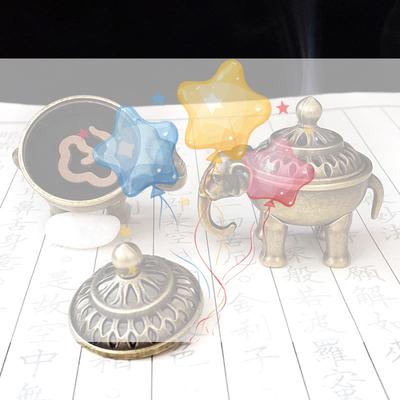 Elephant Lucky Incense Burner Metal Lotus Incense Burner Bowl Incense Holder With Handle Yoga Meditation Home Decor AncientStyle