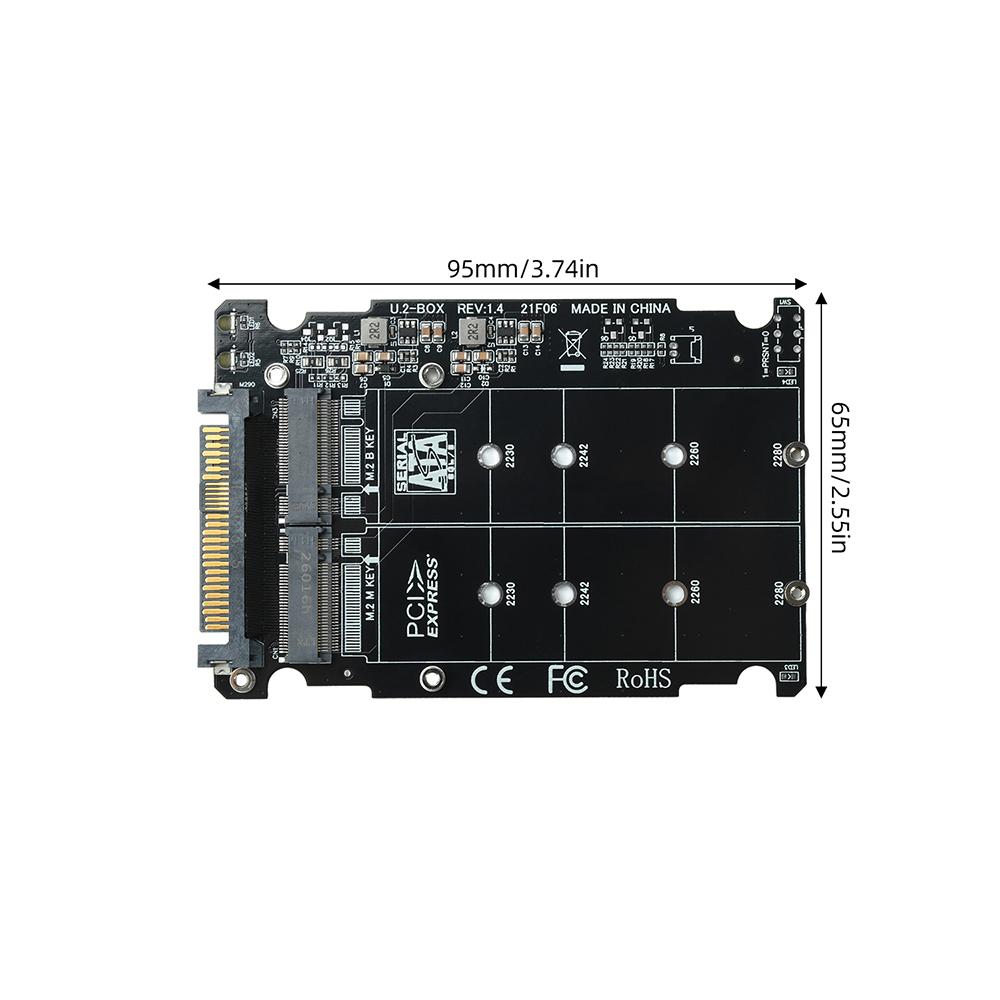 SFF8639 U.2 Hard Disk Case PCIE3.0 M.2 NGFF NVME SSD Transfer Adapter Only Support PCIE NVME Signal For Desktop Server