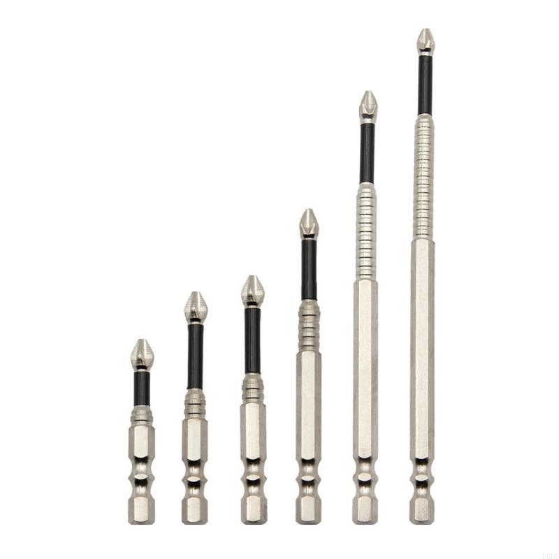 6Pcs Alloy Steel NonSlip Long Drill Bits 50-150mm Impact Driver Bit Set With Impact Resistance Waterproof Bits