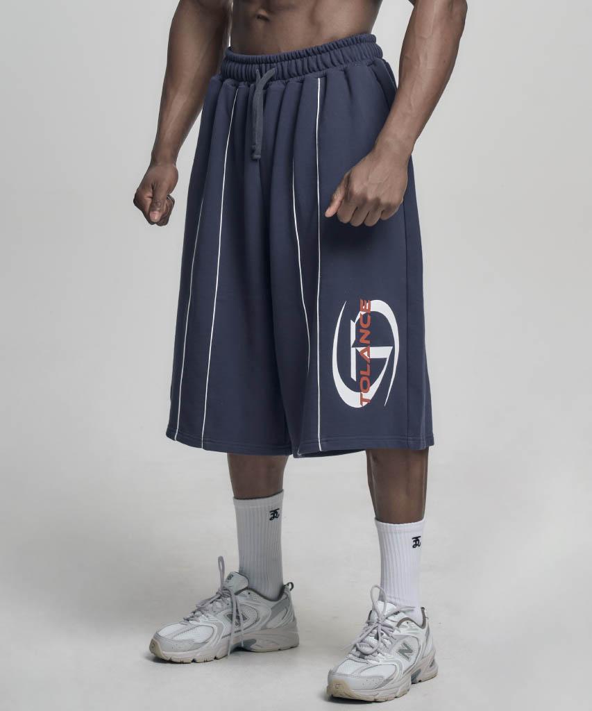 Toleonseu Symbol Piping Bermuda Shorts - Navy