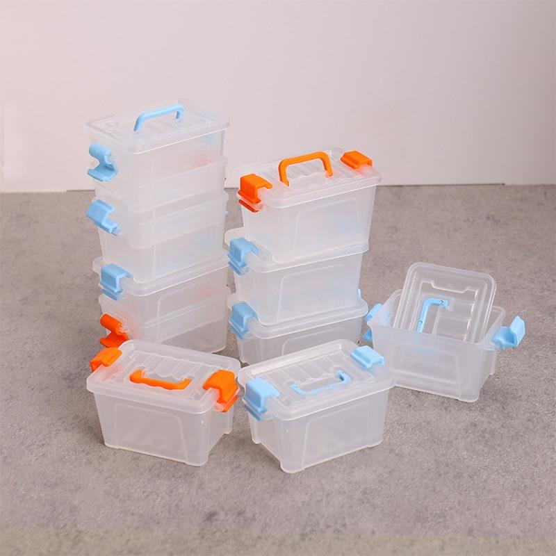5 Mini Suitcase Storage Boxes Transparent Small Item Organizer DIY Miniature Scene Decor Photography Props Handcraft Essentials