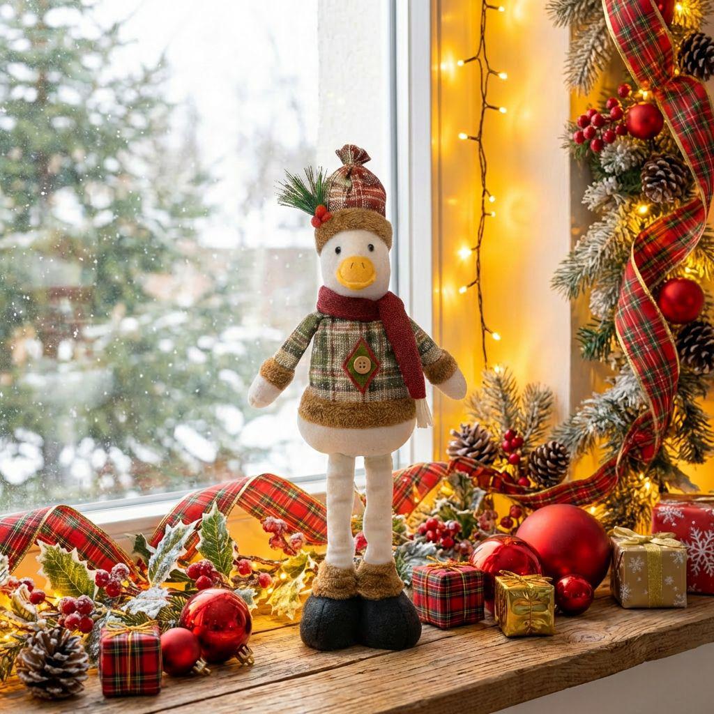 Telescopic Christmas Doll Ornament: Festive Decoration for Holiday Atmosphere