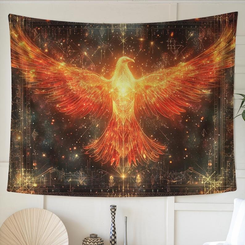 Celestial Phoenix tapestry 75x100 чёрный