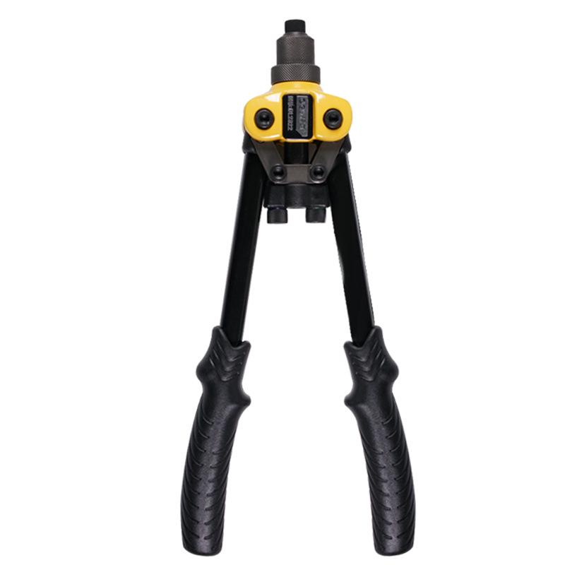 Deli Tools Manual Rivet Gun: Single & Double Handle Labor-Saving Pop Riveter for Industrial Use