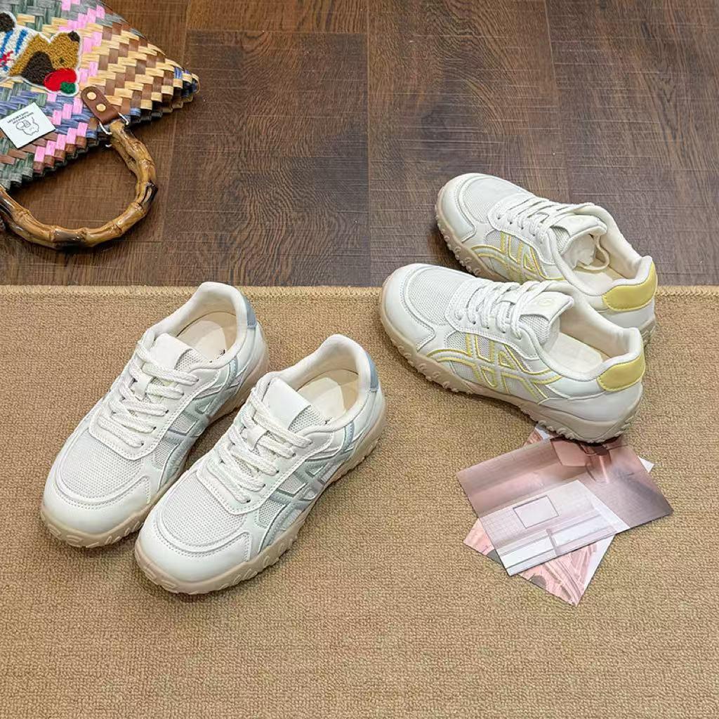 Soft Leather German Training Shoes Women's New Comfortable Forrest Gump Shoes In Autumn and Winter 2025 Breathable Trend Sports and Leisure White Shoe