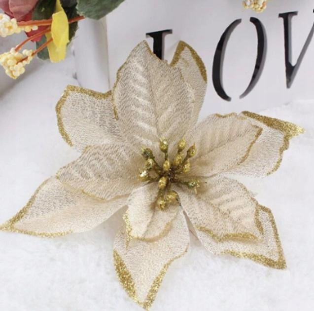 Christmas Star Flowers 6 Pcs [Se-Gb16]