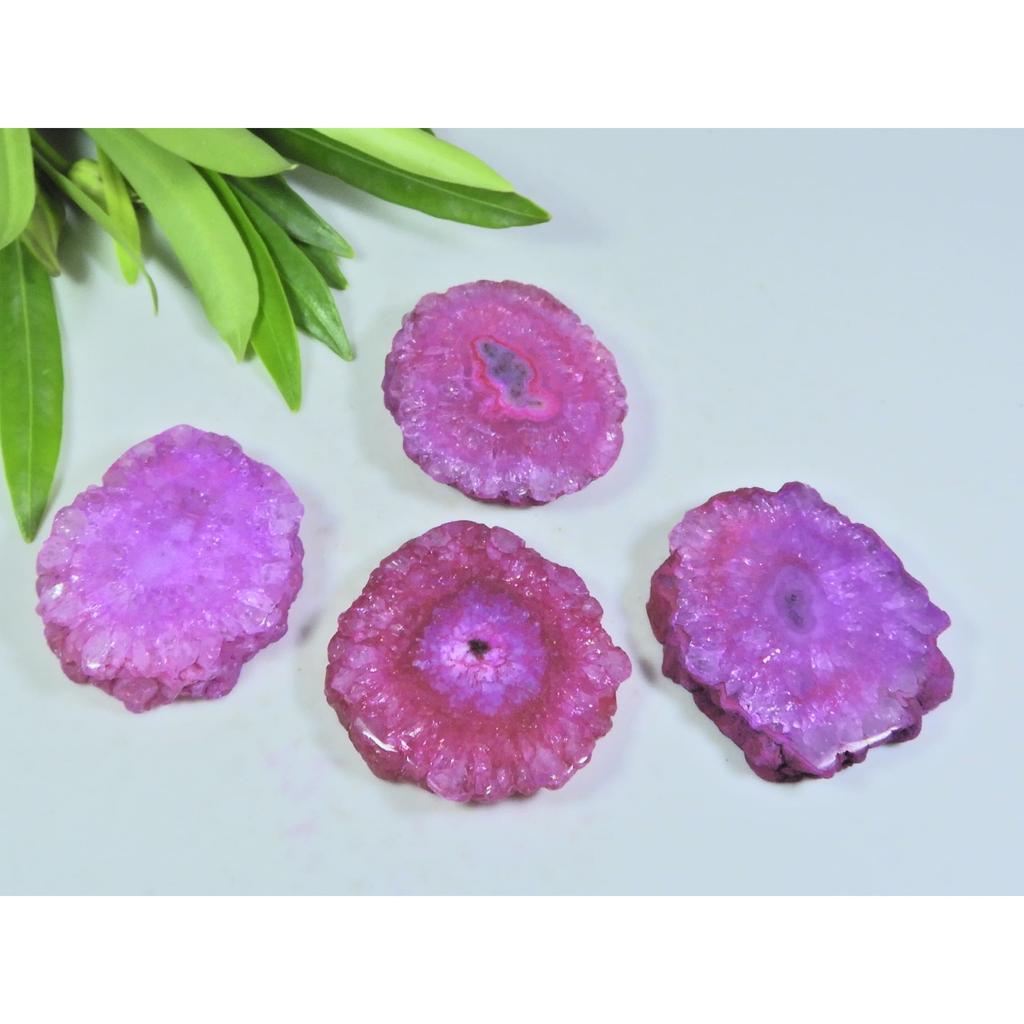 210Cts. Dyed Solar Durzy Agate 4Pcs Crystal Loose Gemstone Lot 28X33-29X33MM A-210