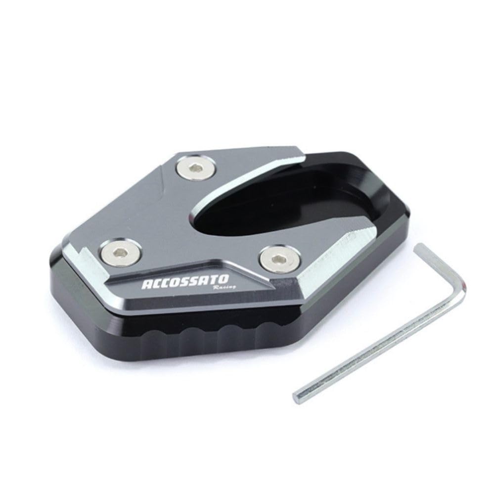 PLEAVIT Bike Side Stand Plate Extension Pad End Universal (Gray)