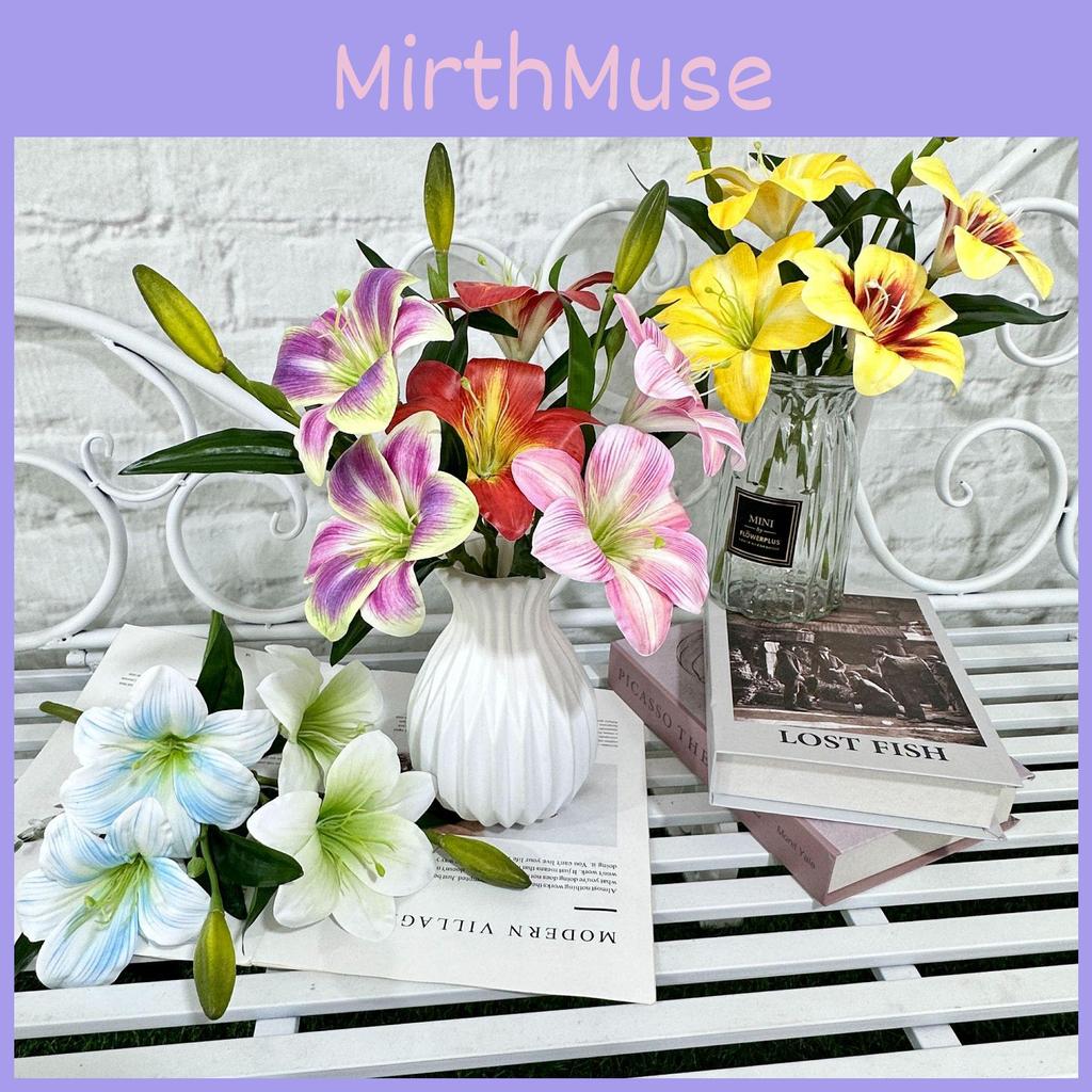 No Ip Realistic Lily And Foxglove Faux Flowers With 3d Printing For Home Styling