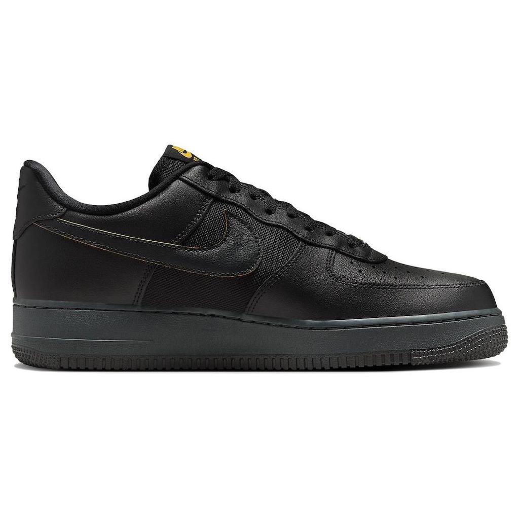 Nike Air Force 1 07 Black University Gold Men Sneakers Dark-Smoke-Grey FZ4617-001