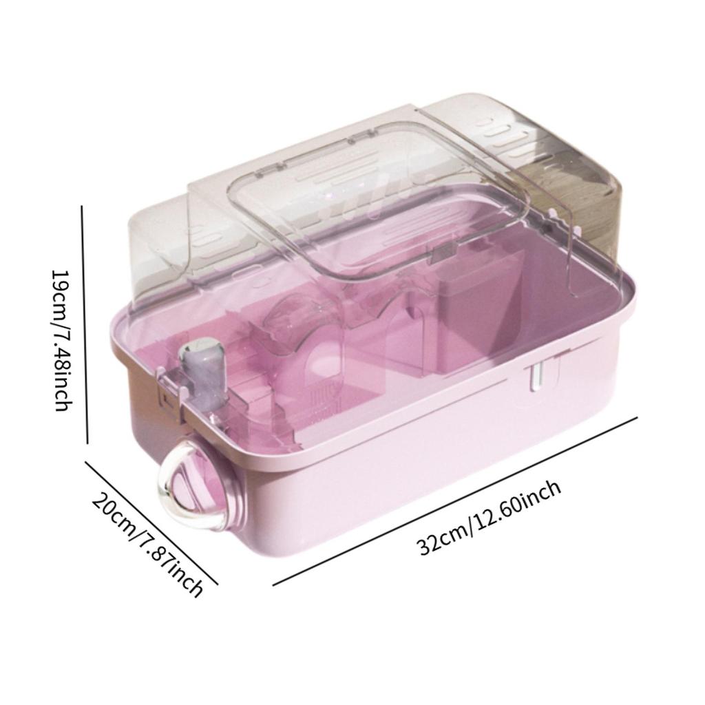 Portable Hamster Carrier Cage Breathable Small Animal Handbag Outdoor Pet Outgoing Cage Carrier Case for Chinchilla Squirrel