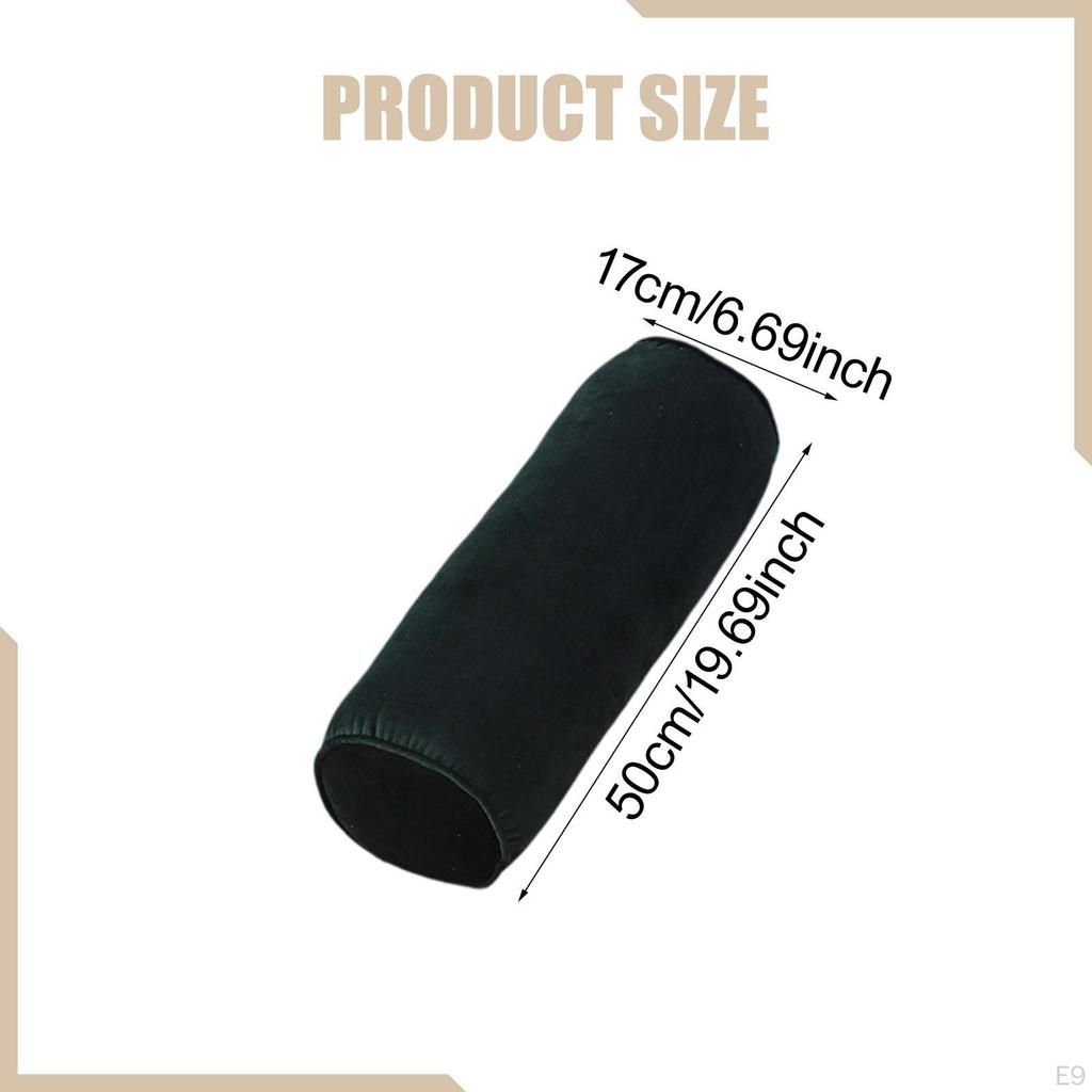 Breathable Round Neck Pillow Cervical Roll for Sofa Car Leg Knees 50x17cm