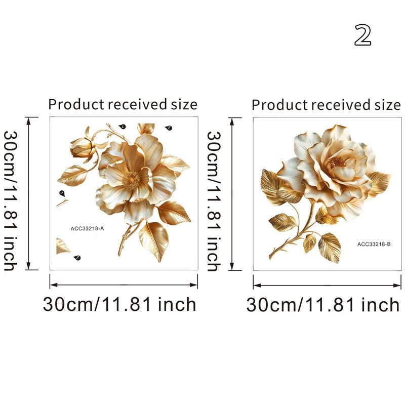 

Flower Pattern Toilet Stickers Bathroom Decoration Stickers Decor Self-Adhesive Wallpaper Removable Pvc Waterproof Sticker 2