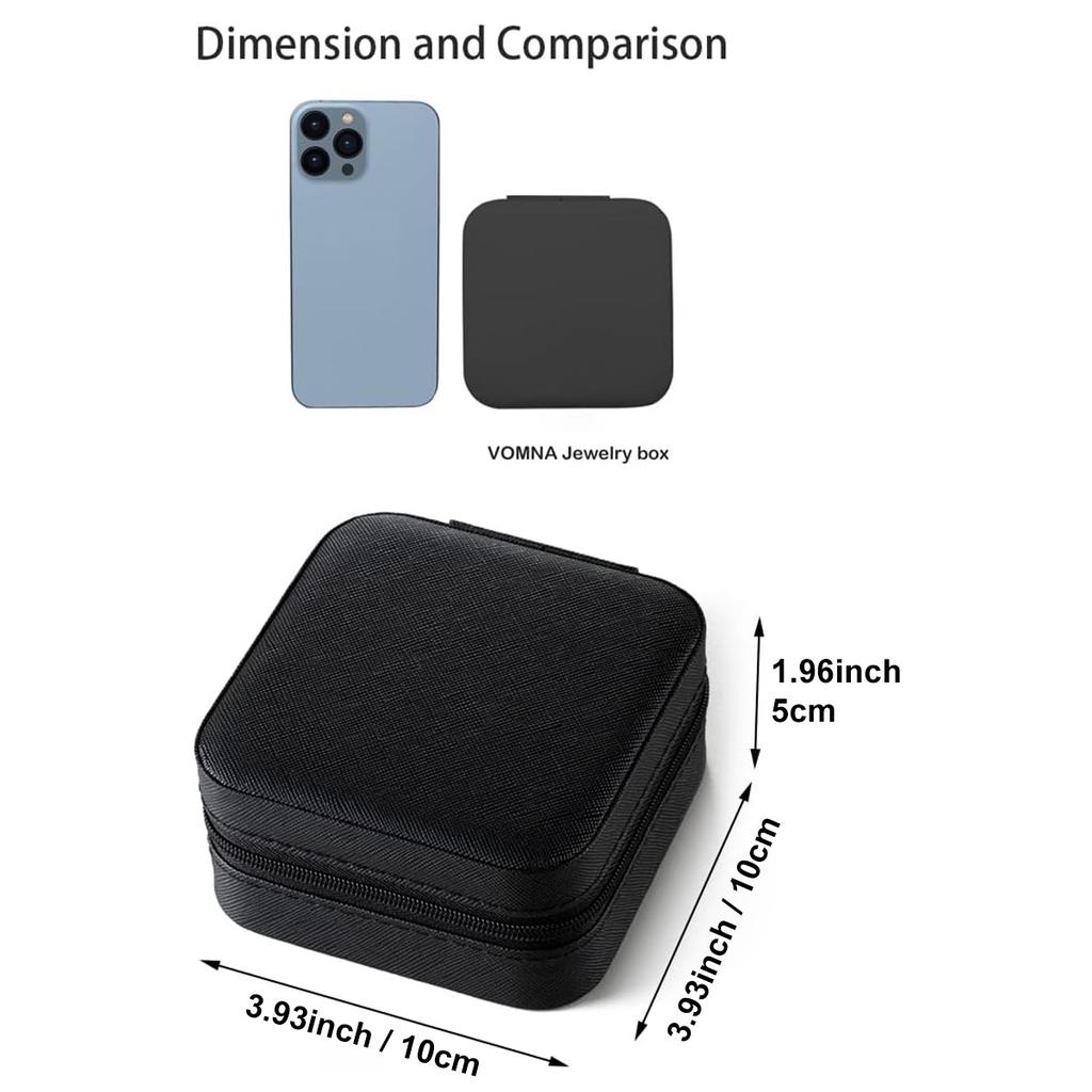 1 Stück, Tragbare Schmuckaufbewahrungsbox, Mini-Schmuckbox für Zuhause und Reisen, Ring, Ohrring, Halskette, Schmuckaufbewahrungsbox