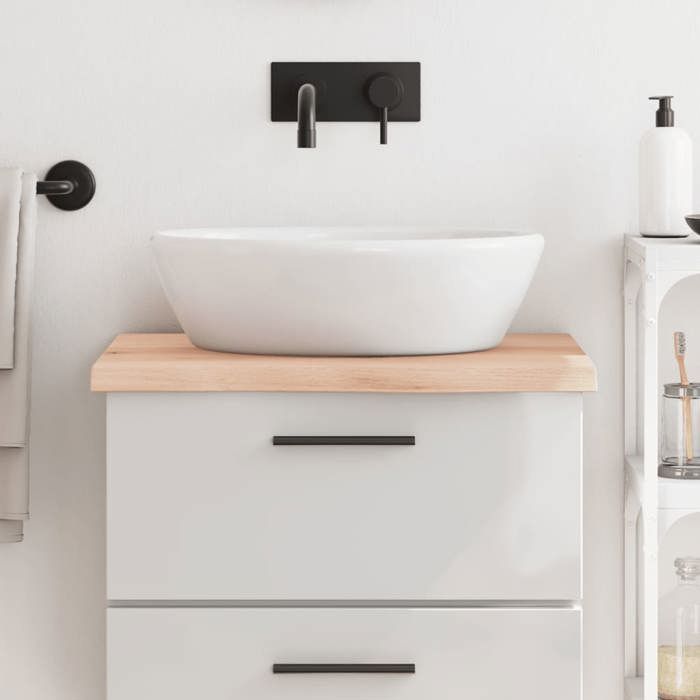 VidaXL Comptoir de salle de bain 60x60x4 cm bois massif non traité 3156015