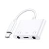Phone Laptop Live Broadcast 3.5mm Audio Stereo Converter USB C Sound Card Sound Adapter 3 In 1