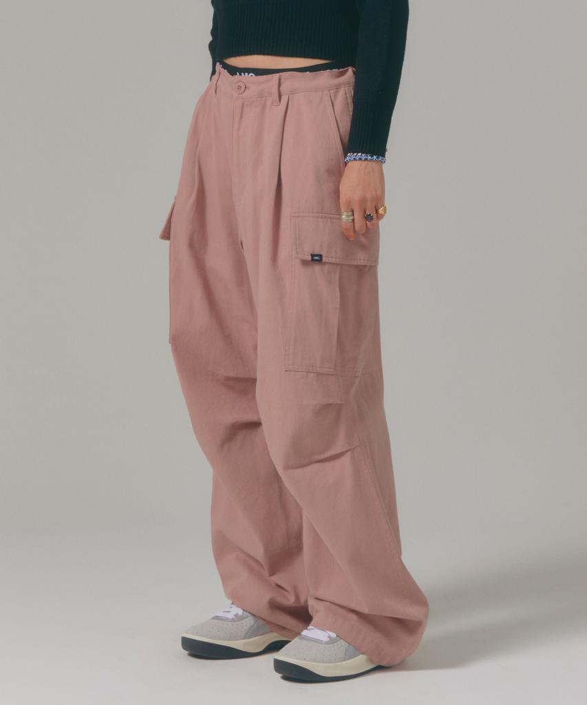 LMC Wide Cargo Pants Dark Pink