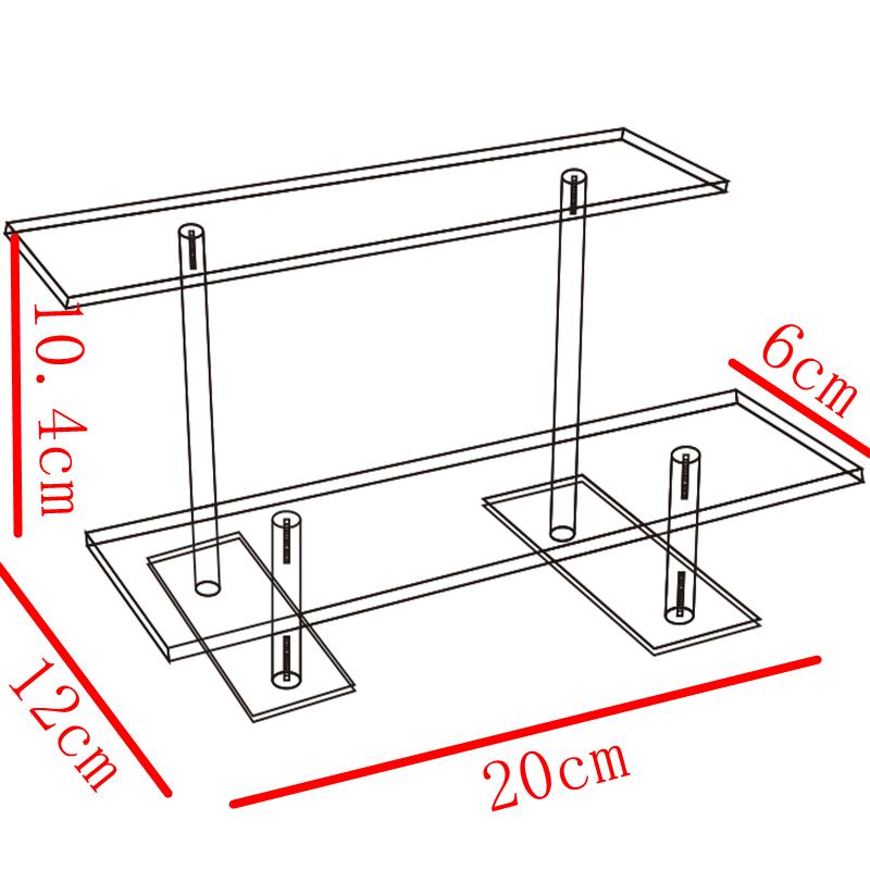 Clear Acrylic Display Stand Riser Perfume Stand Organizer for Figures,Display Shelf for POP MART Labubu Doll Collectibles