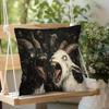Vikama Short Plush Sofa Pillowcase Screaming Sheep Design Living Room Decor Cushion Cover Soft Polyester 40 X 40 Cm