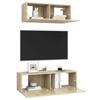 Vidaxl 2-Cz. TV Cabinet Set, Sonoma Oak, Wood-Based Material
