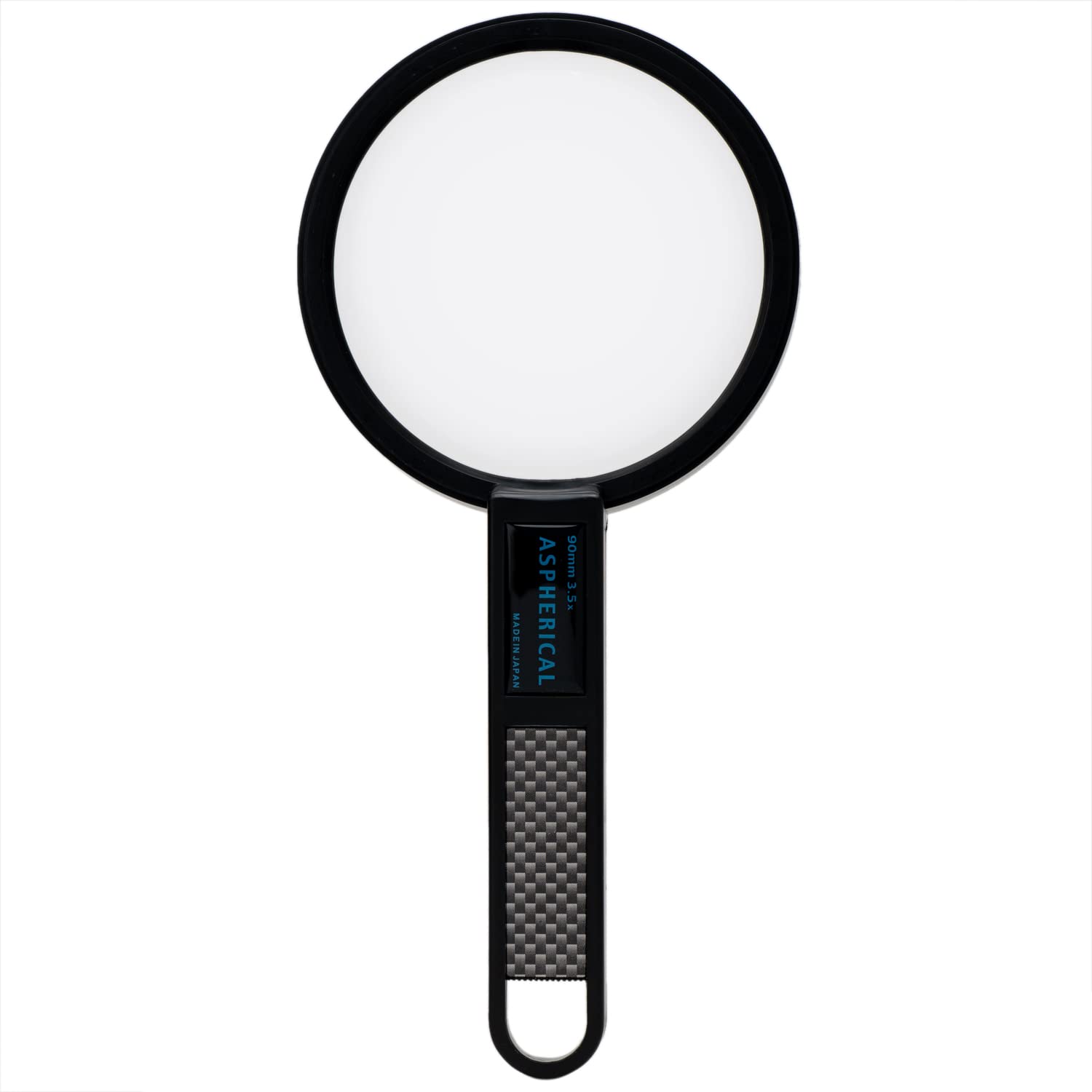 

MIZAR-TEC RHG-90 3.5x Handheld Magnifying Glass, Made in Japan, Aspheric Lens, 90mm Diameter, Black