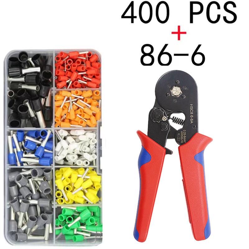 Tube Terminal Crimping Tools Ferrule Crimping Pliers HSC8 6-4 0.25-10mm² 23-7AWG 6-6 0.25-6mm² Electrician Clamp Sets Wire Tips