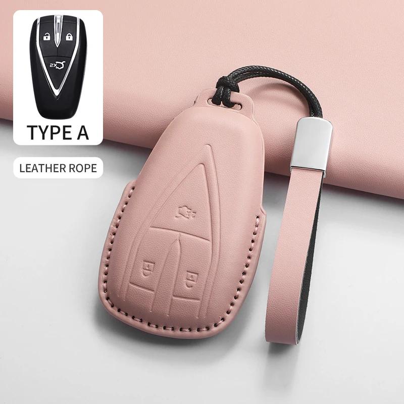 For Changan Deepal S7 SL03 2023 2024 Control Protect Cover Durable Accessories PU Leather Car Key Case Cover