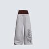 Rivet Leopard Patchwork Sweatpants Loose Fit Casual Dance Pants Unisex