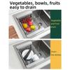 Drain Rack Adjustable Retractable Dish Drying Basket Space Saving Kitchen Sink Organizer