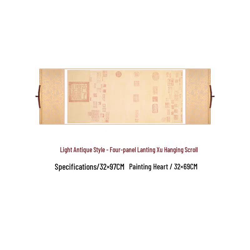 Каллиграфический свиток «Ланьтинцзи Сюй» в античном стиле, батик, полузрелая бумага Сюань – не требует оформления