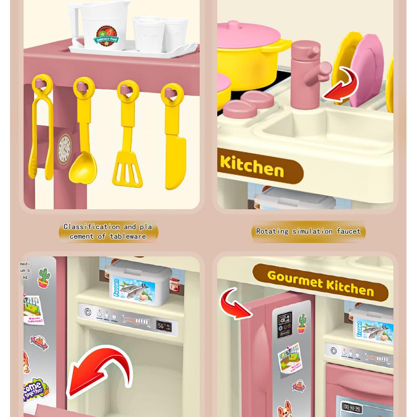 Kid's Play Kitchen Set Cooking Toy for Boys and Girls