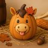 Farm Animal Pumpkin Figurines Cow Duck Sheep Chicken Pumpkin Ornaments Resin Art Decoration Sculpture Ornament for Indoor Home